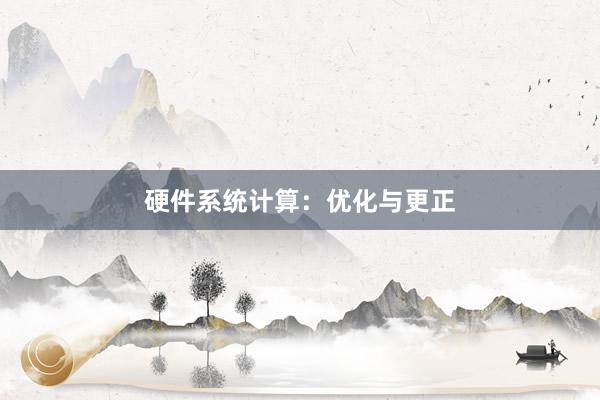 硬件系统计算：优化与更正